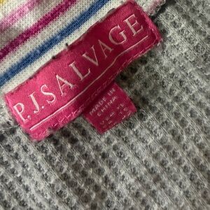 P.J. Salvage Gray thermal knit women’s pajama set.